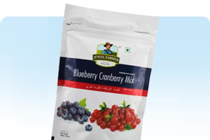 JEWEL FARMER Blueberry Cranberry Mix Anti-Oxidant Enriched Whole Dried Berries Resealable Zip Lock
