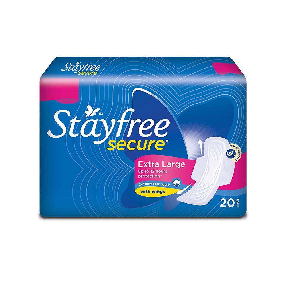 Stayfree Secure Sanitary Napkin XL with Wings