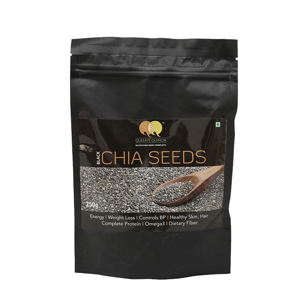 QUEENS QUINOA Chia Seeds (250 g, Black)