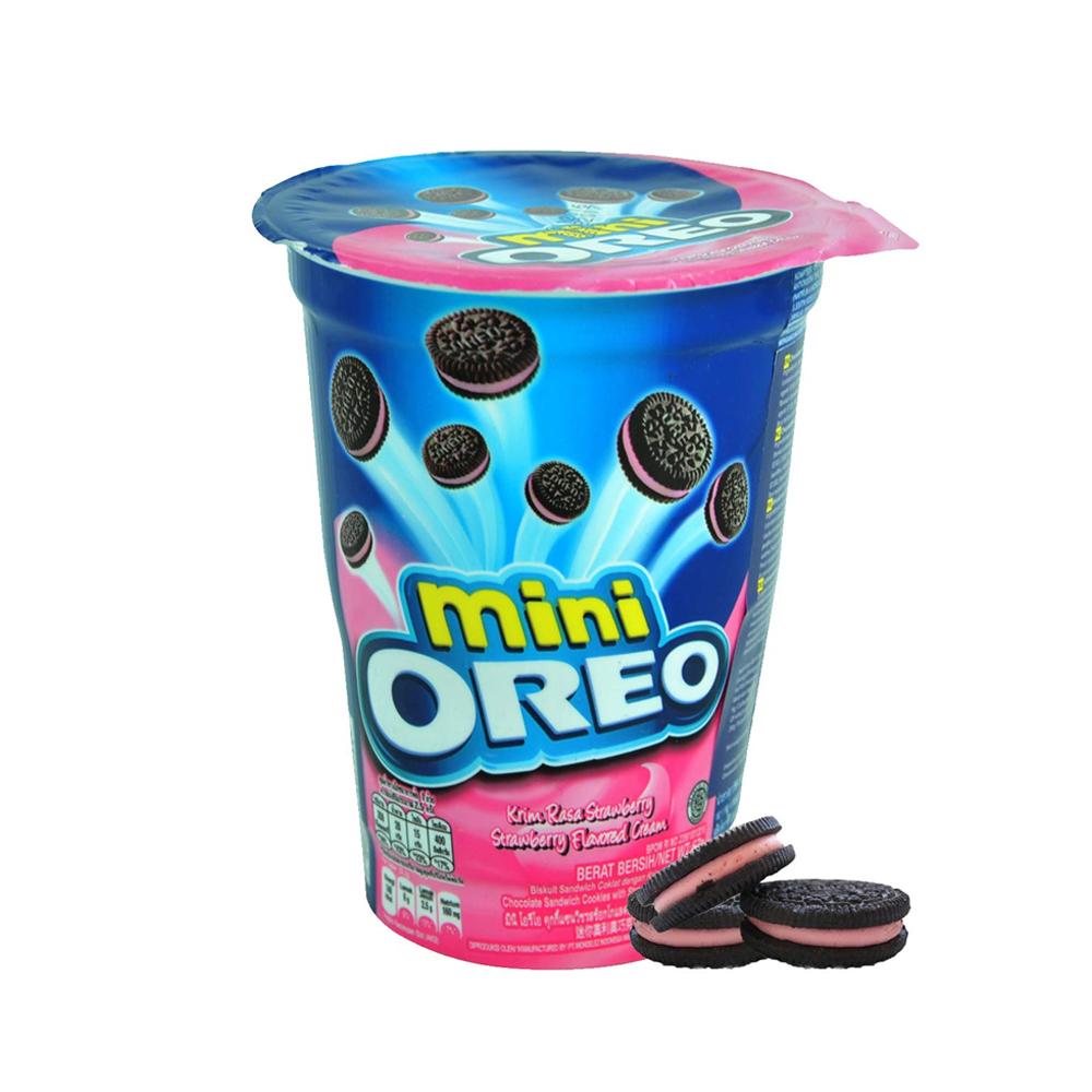Mini Oreo Strawberry Flavoured Cream Pouch, 67 g