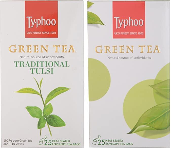 Typhoo Tea Bag Green Tea Tulsi, Sachets, 25N