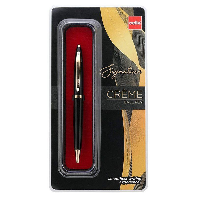 Cello Signature Creme Ebony Blue Ballpoint Pen 1 N