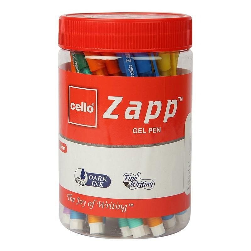 Cello Blue Zapp Gel Pen Jar, 25 N