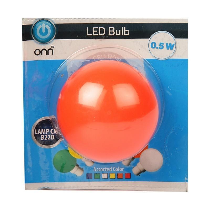 Onn LED Bulb Model B22D Lamp Cap, 0.5 Watt, 1 N
