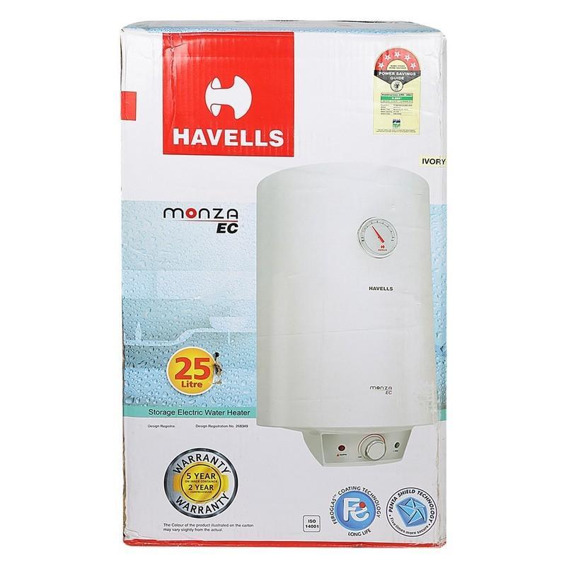 Havells Metal Geyser Model Monza EC 5S, Capacity 25 L, 1 N