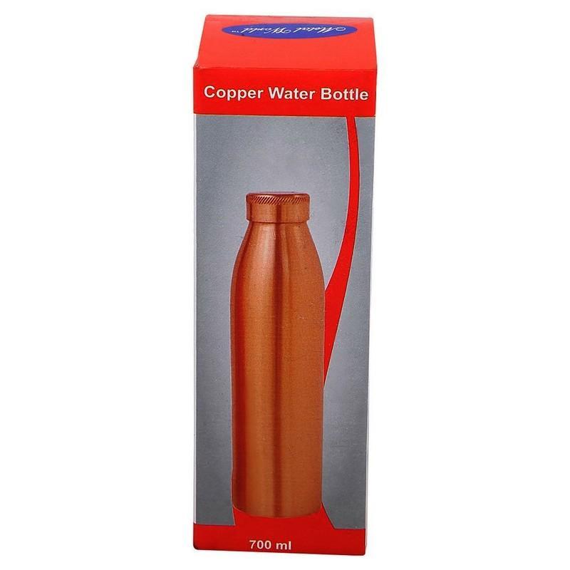 Metal World Copper Bottle Capacity 700 ml, 21.59 cm, 1 N
