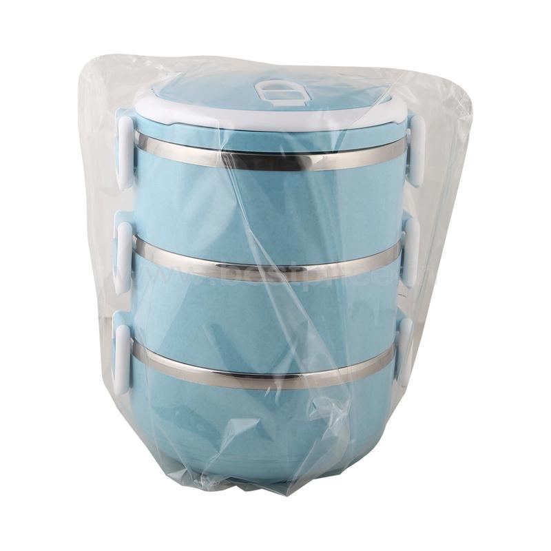 Exclusive Imports Stainless Steel Lunch Box Three Layer, 1 N