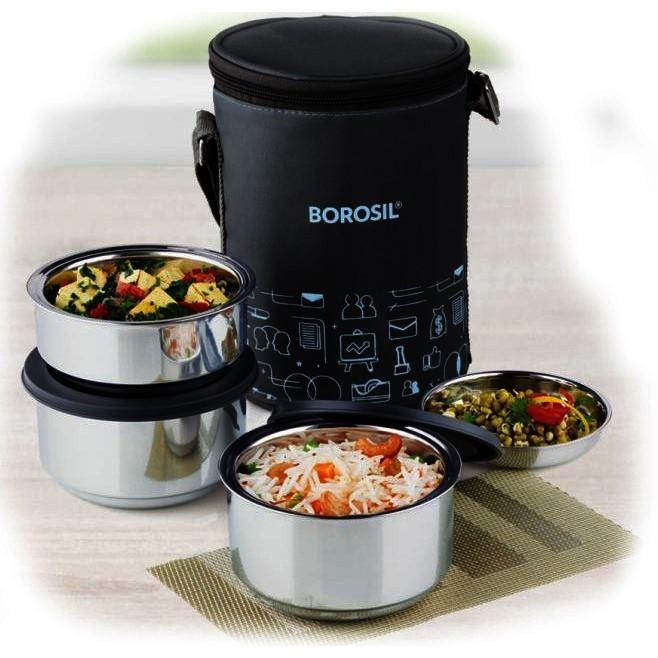 Borosil Insulated Lunch Box 3 N (2 N x 280 ml each + 180 ml)