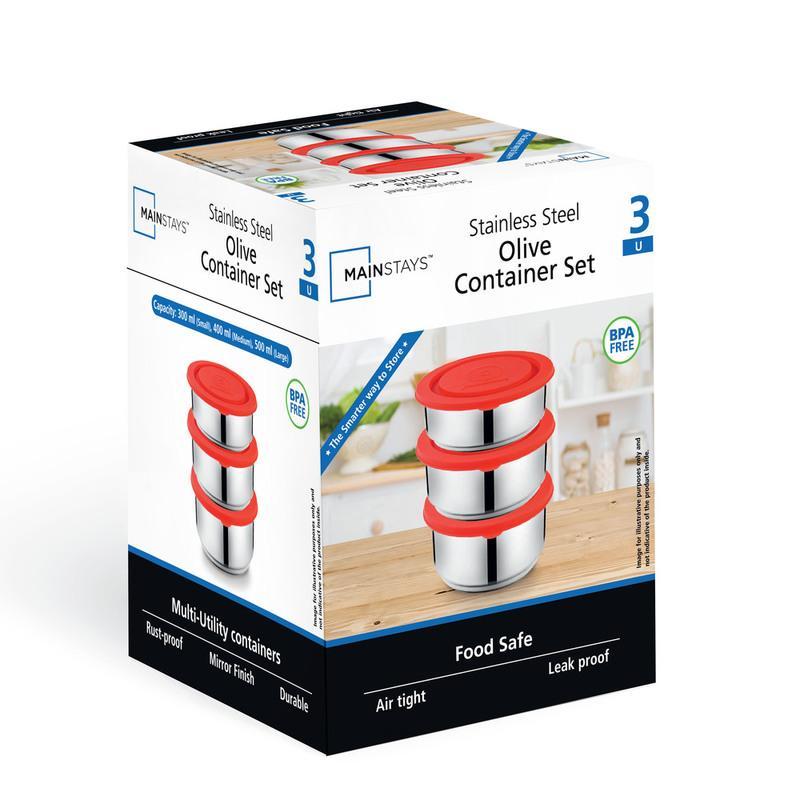 Mainstays Olive Container Set 3 N