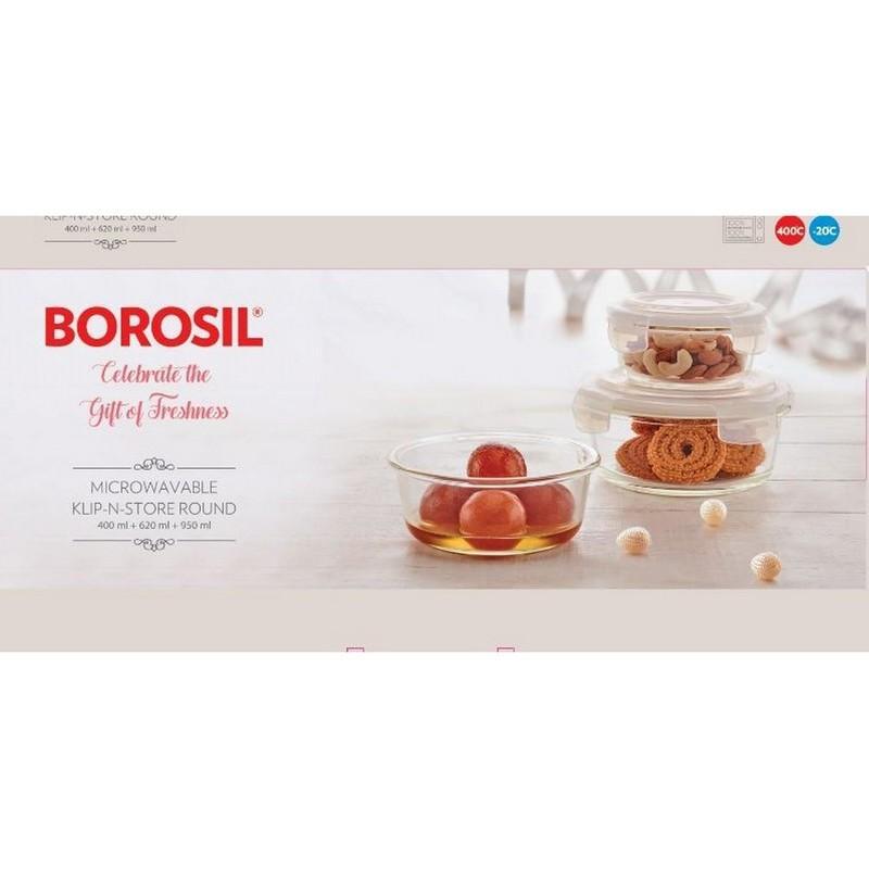 Borosil Round Klip And Store 3 N