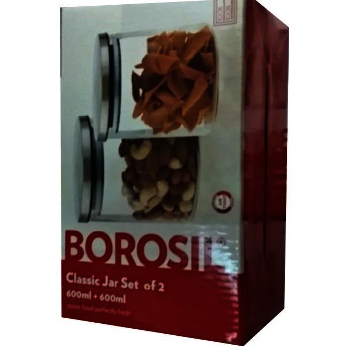 Borosil Classic Jars Capacity 600 ml, 2 N