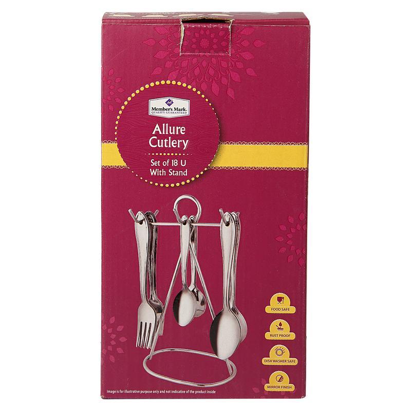 Member's Mark Allure Cutlery Set With Stand 19 N
