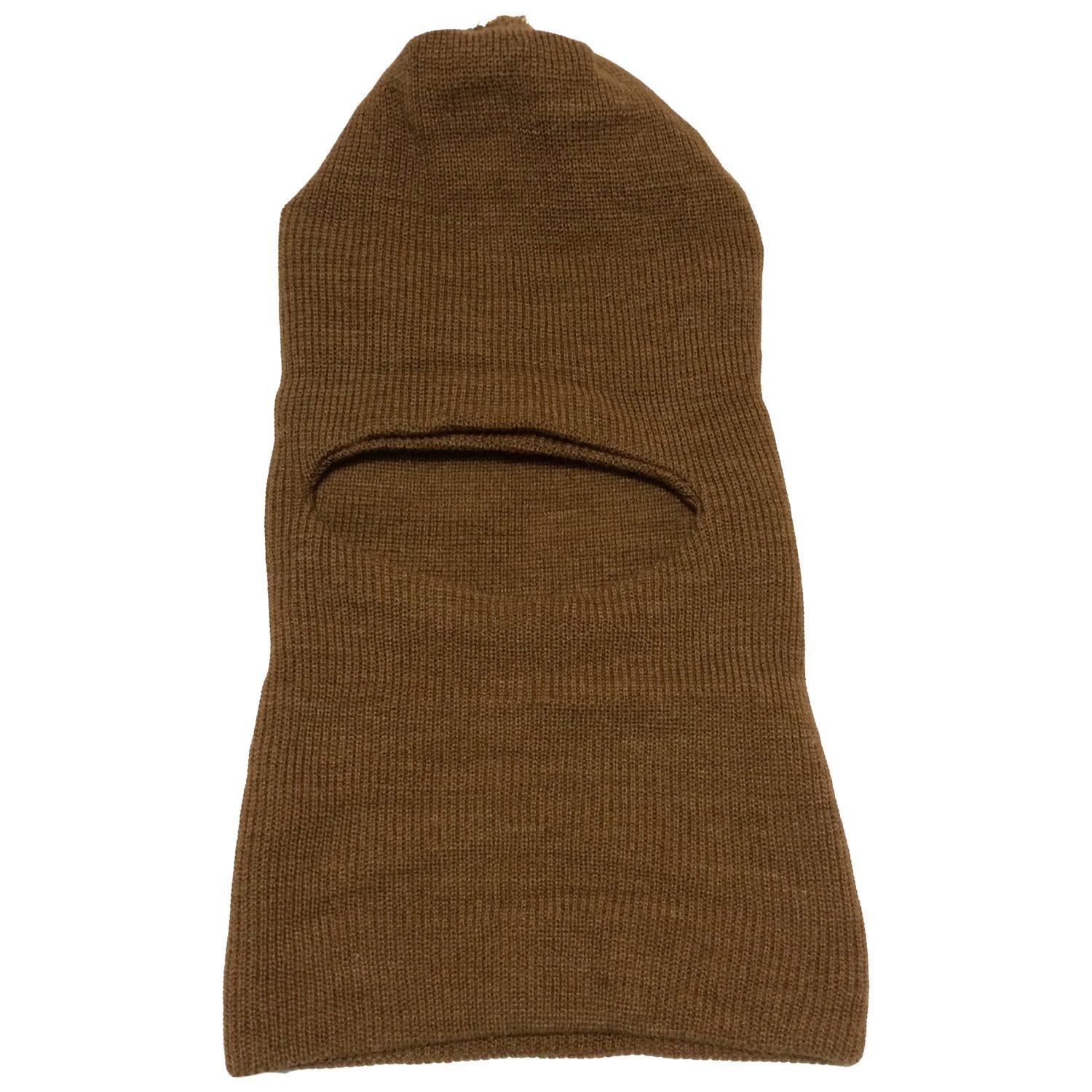 Graceway Men & Women Winter Warm Acro Wool Blend Knit Solid Balaclava Cap With Neck Cover For Cold Weather, Super Warm Cozy, Windproof (Green)
