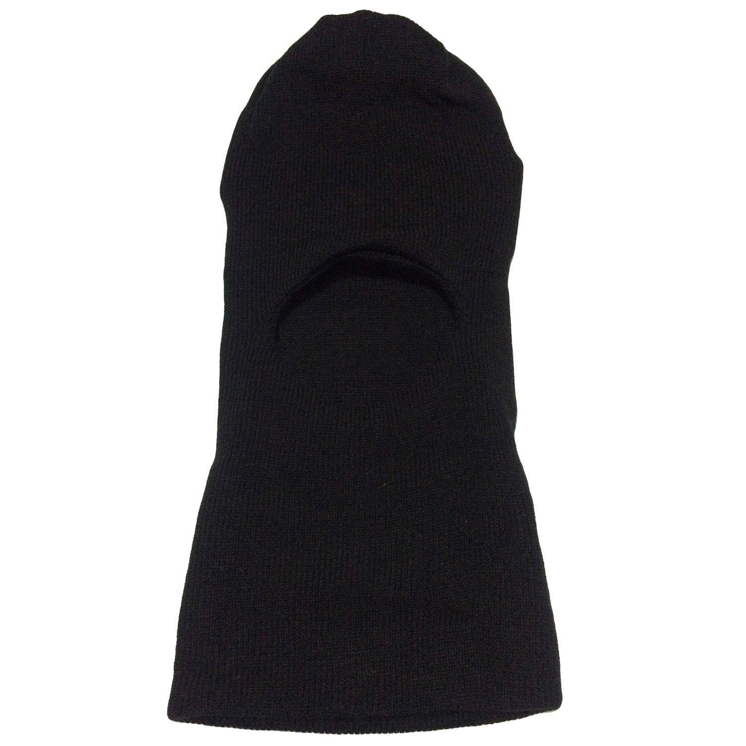 Graceway Men & Women Winter Warm Acro Wool Blend Knit Solid Balaclava Cap With Neck Cover For Cold Weather, Super Warm Cozy, Windproof 