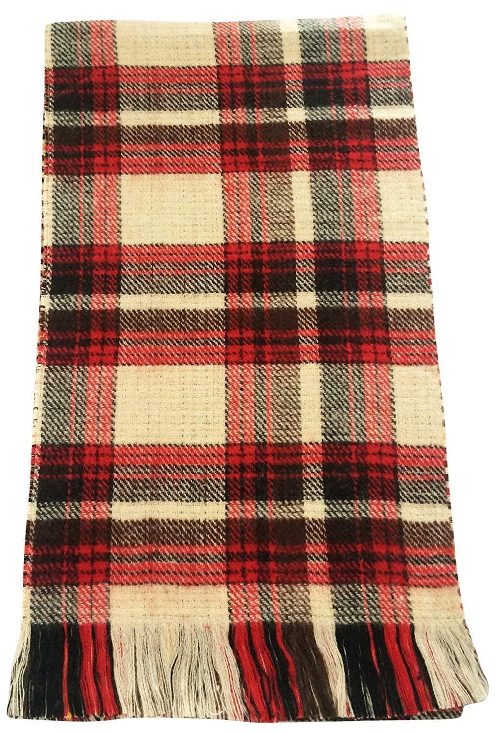 Graceway Unisex Reversible Muffler Pure Fine Wool, Soft, Warm, Comfortable, Multicolor With Design On Both Sides