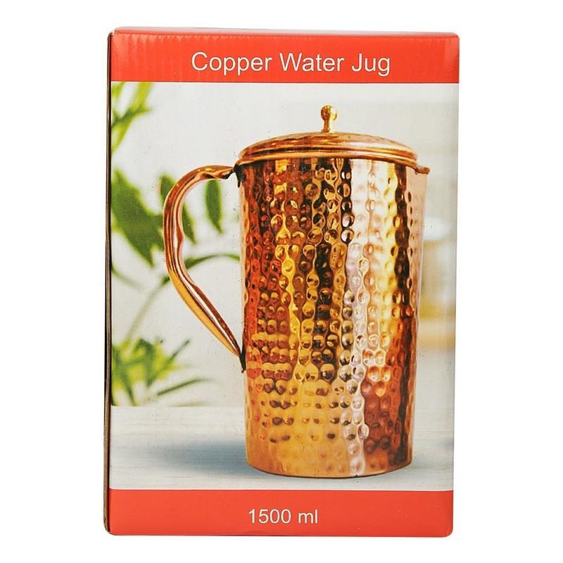 Metal World Copper Jug Capacity 1.5 L, 22.86 cm, 1 N