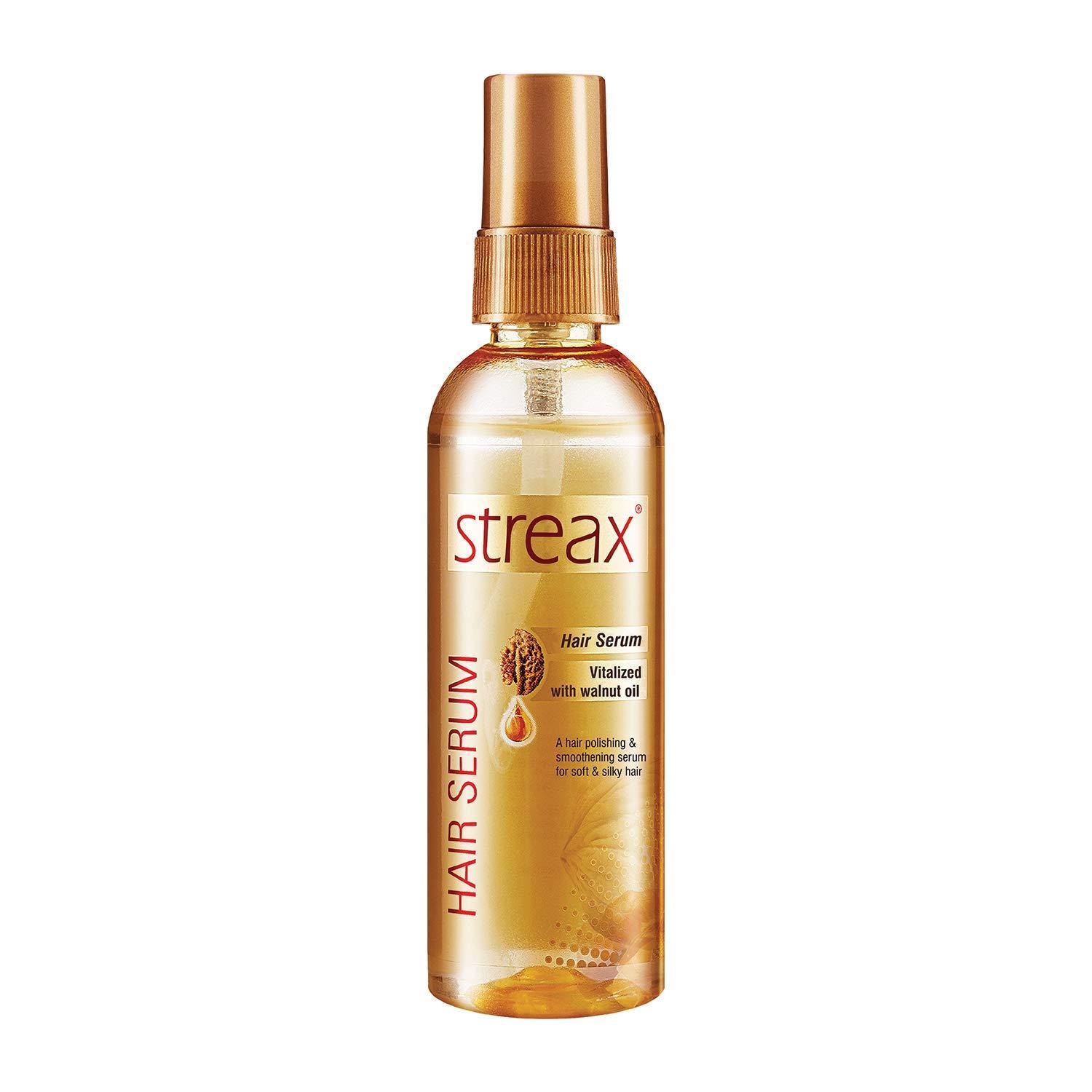 Streax Hair Serum for Women & Men | Contains Walnut Oil | Instant Shine & Smoothness | Regular use H