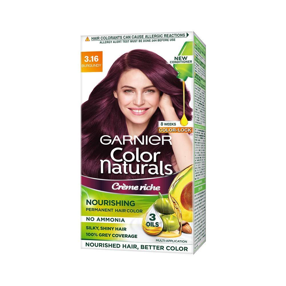 Garnier Natural Burgundy Hair Colour Shade No 3.16 70 ml + 60 g
