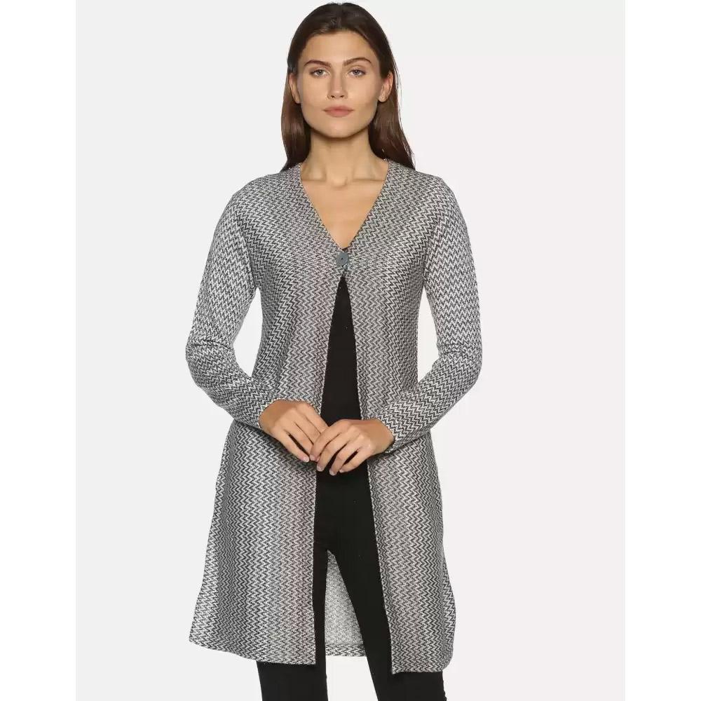 Companion Women Full Sleeve Grey Shrug
