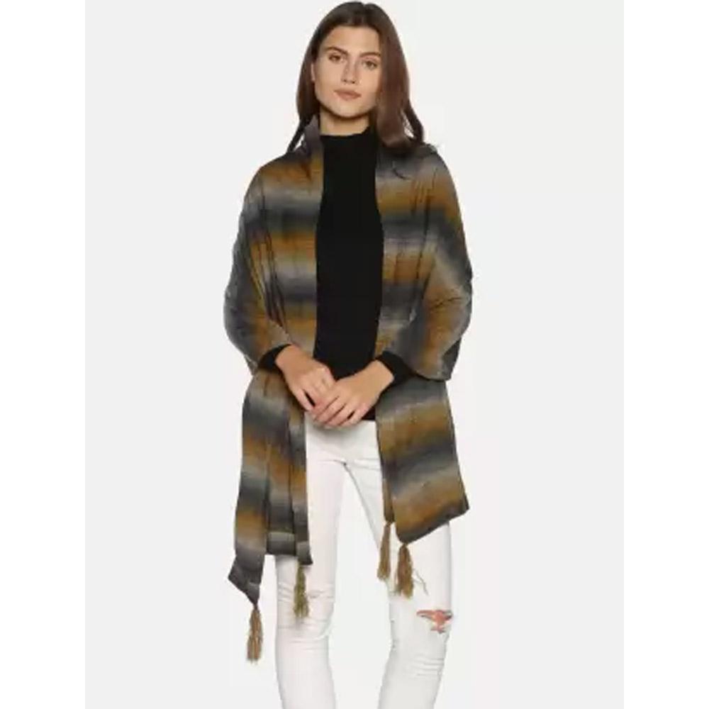Companion Cotton Printed Women Shawl  (Brown)