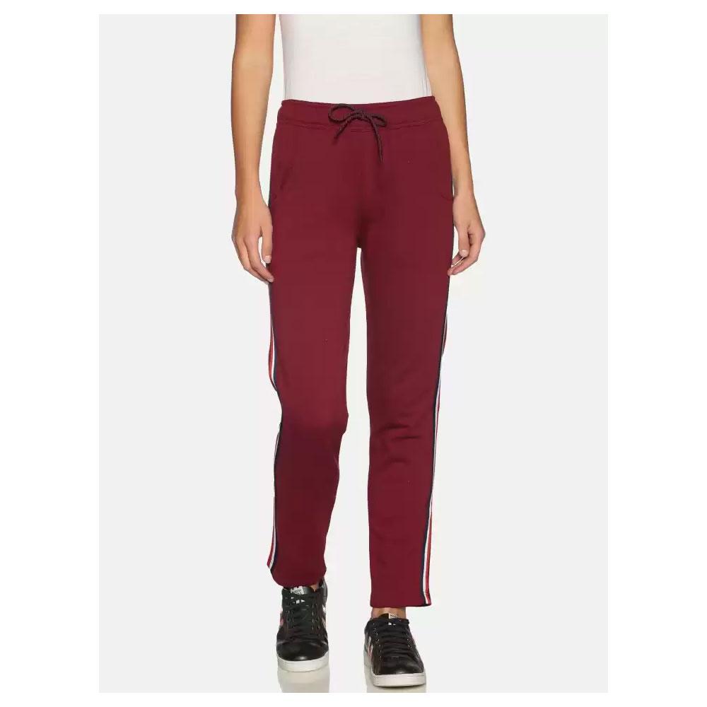 Companion Solid Women Maroon Track Pants