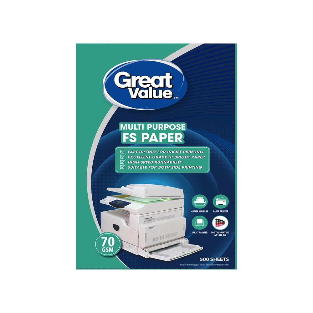 Great Value FS 70 GSM Copy Paper 