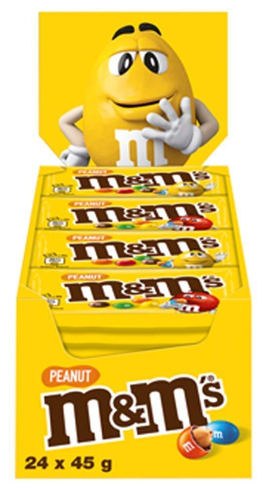 MARS M&M's Peanut Single, 45 g - Pack of 24