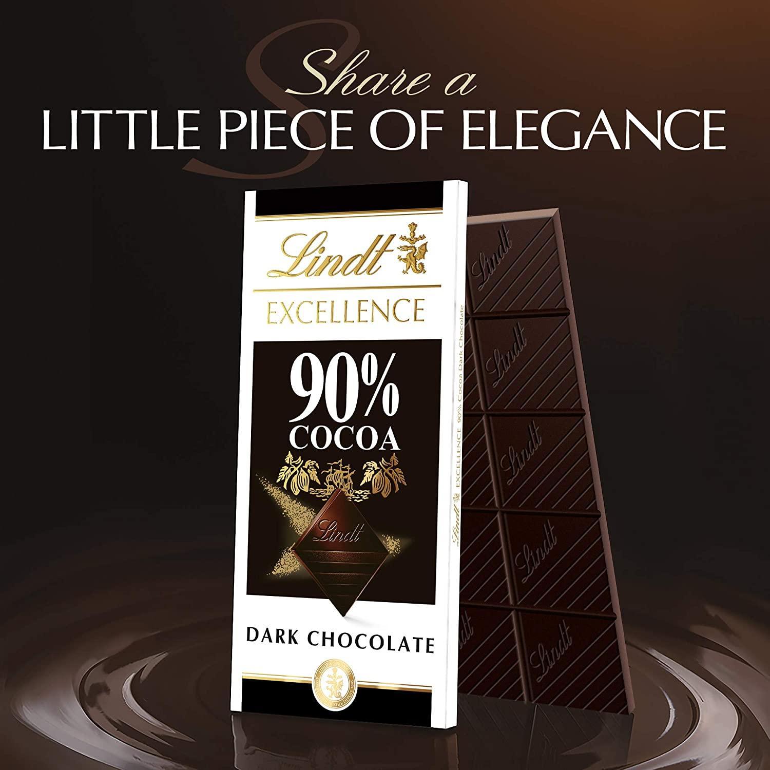 Lindt Excellence Bar, 90% Cocoa Supreme Dark Chocolate, Gluten Free