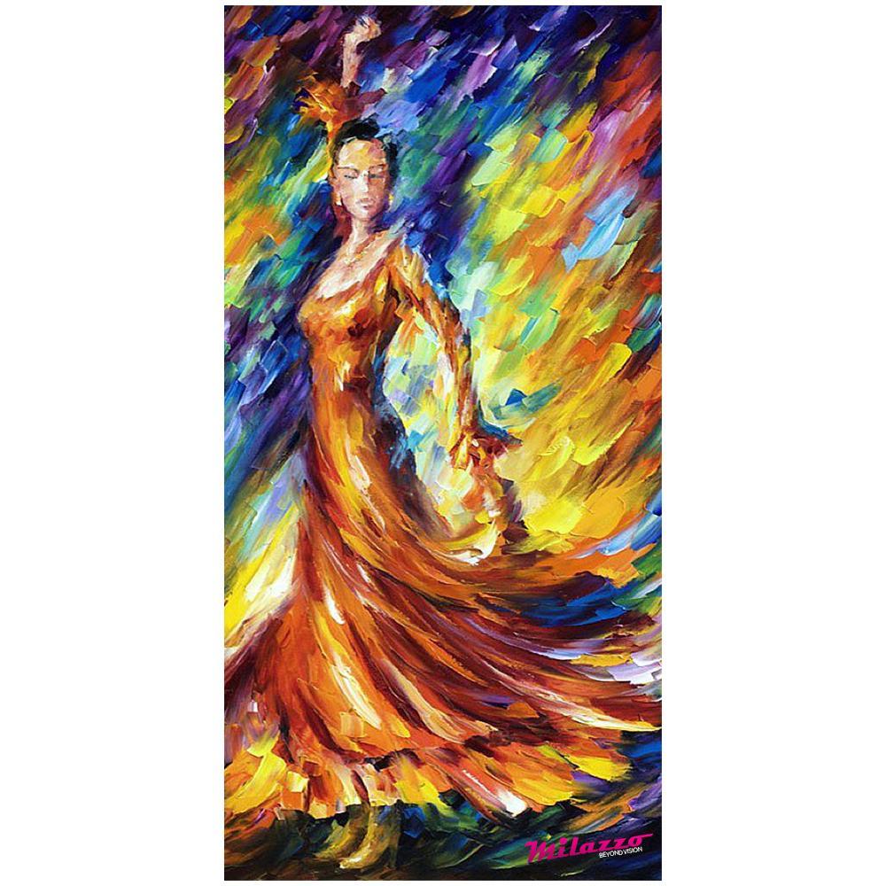 Modern Dancing Girl Canvas Painting for home and office decor, unframed, printed on 100% cotton canvas base
