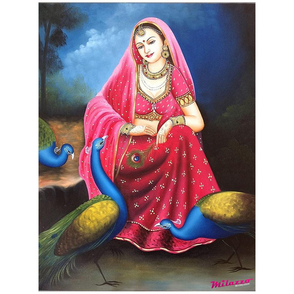 Royal Lady Canvas Painting for home and office decor, unframed, printed on 100% cotton canvas base