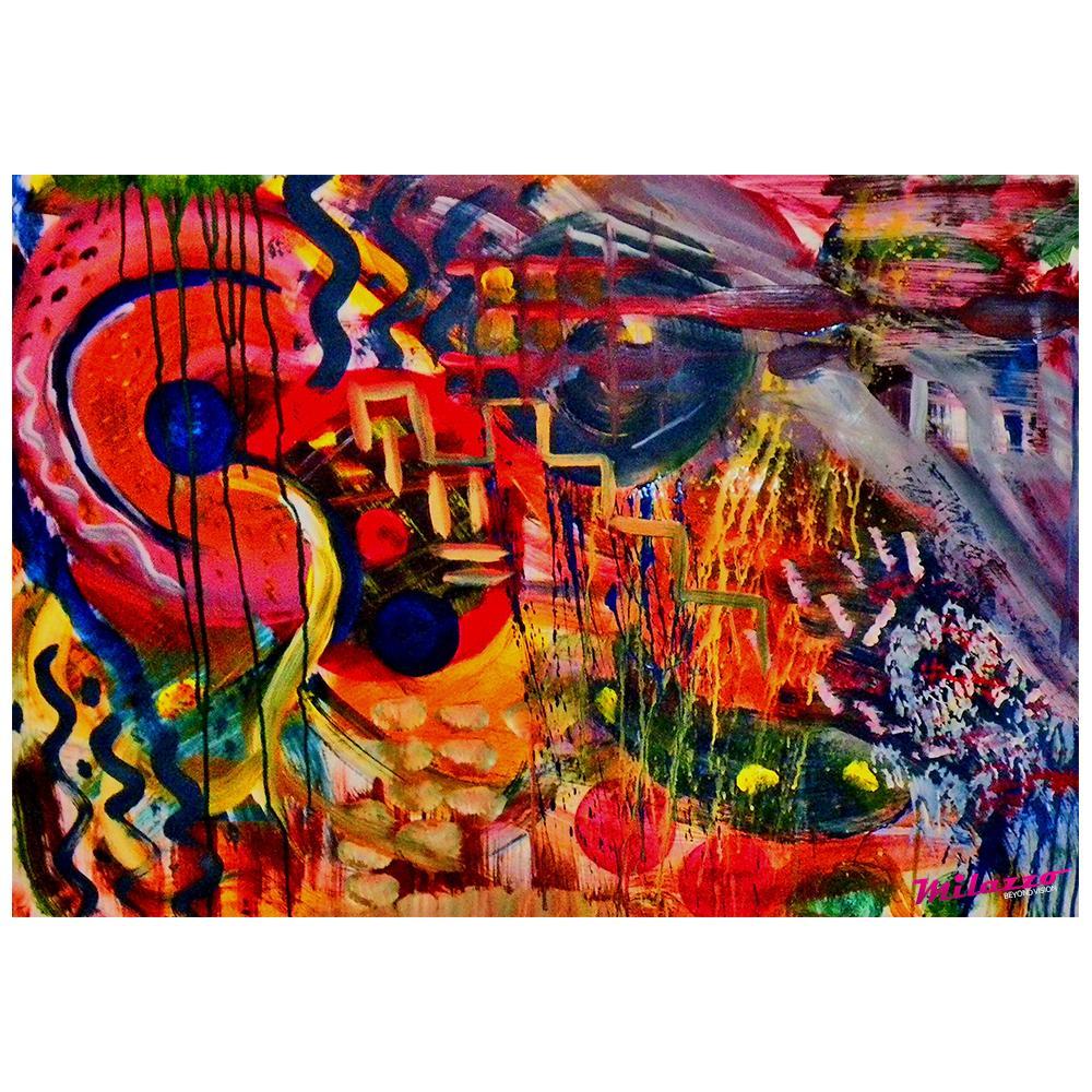 Modern Art Canvas Painting for home and office decor, unframed, printed on 100% cotton canvas base