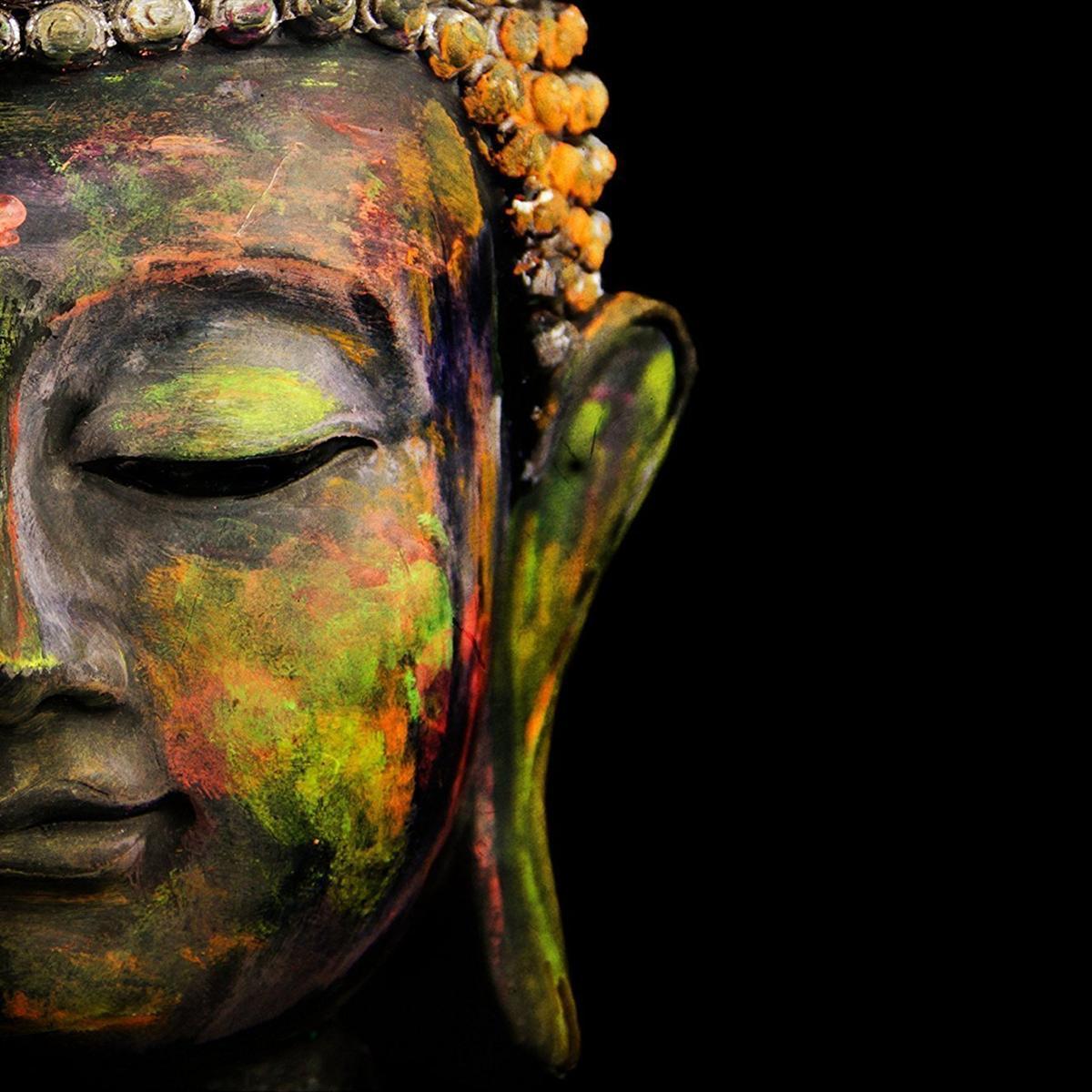 Lord Buddha Canvas Paintings - Unframed Rolled Canvas Art Print for Home, Living Room & Office Decor , Set of 2 Paintings