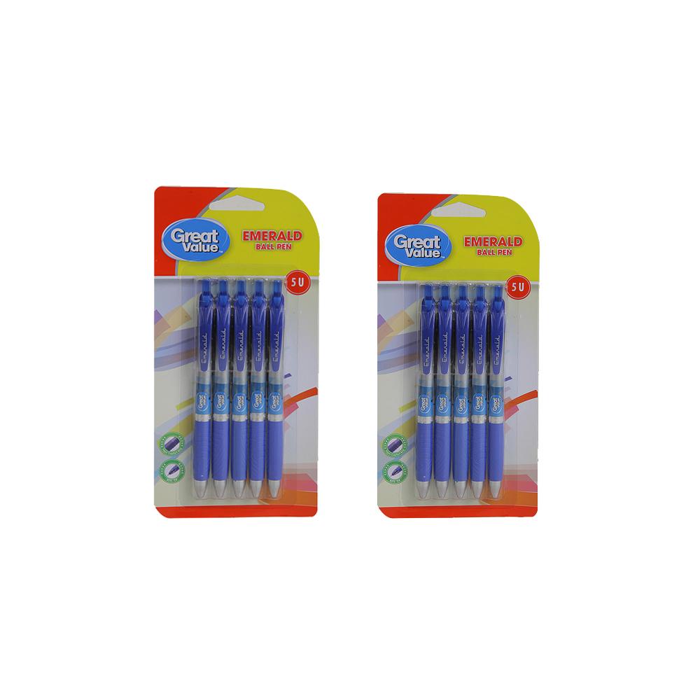 Great Value Ball Pen Blue Emerald