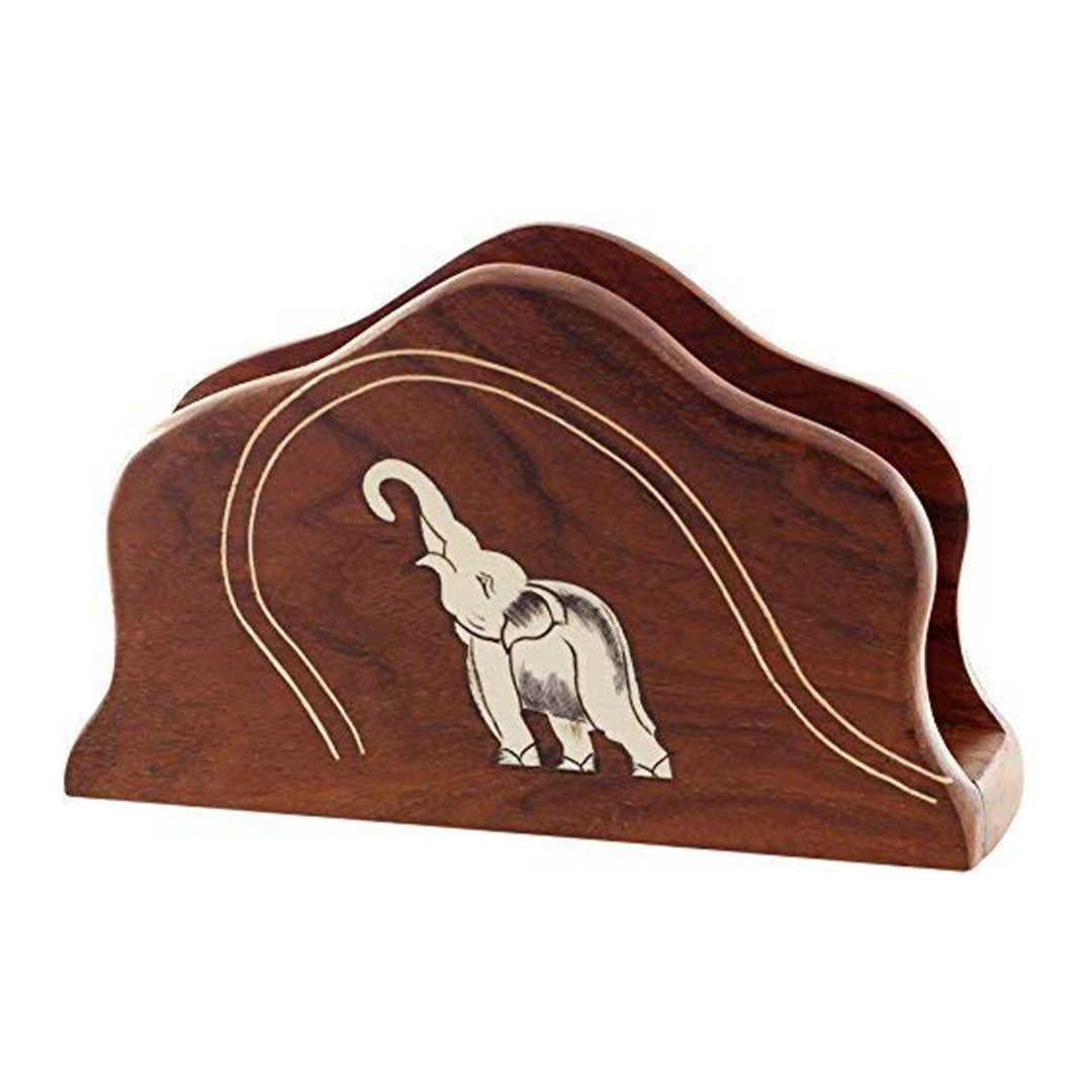 kbl Napkin Rack(Inlaid) Holder Table Tissue Box Paper Wooden Car Home Decor Gift Item House 2 inches