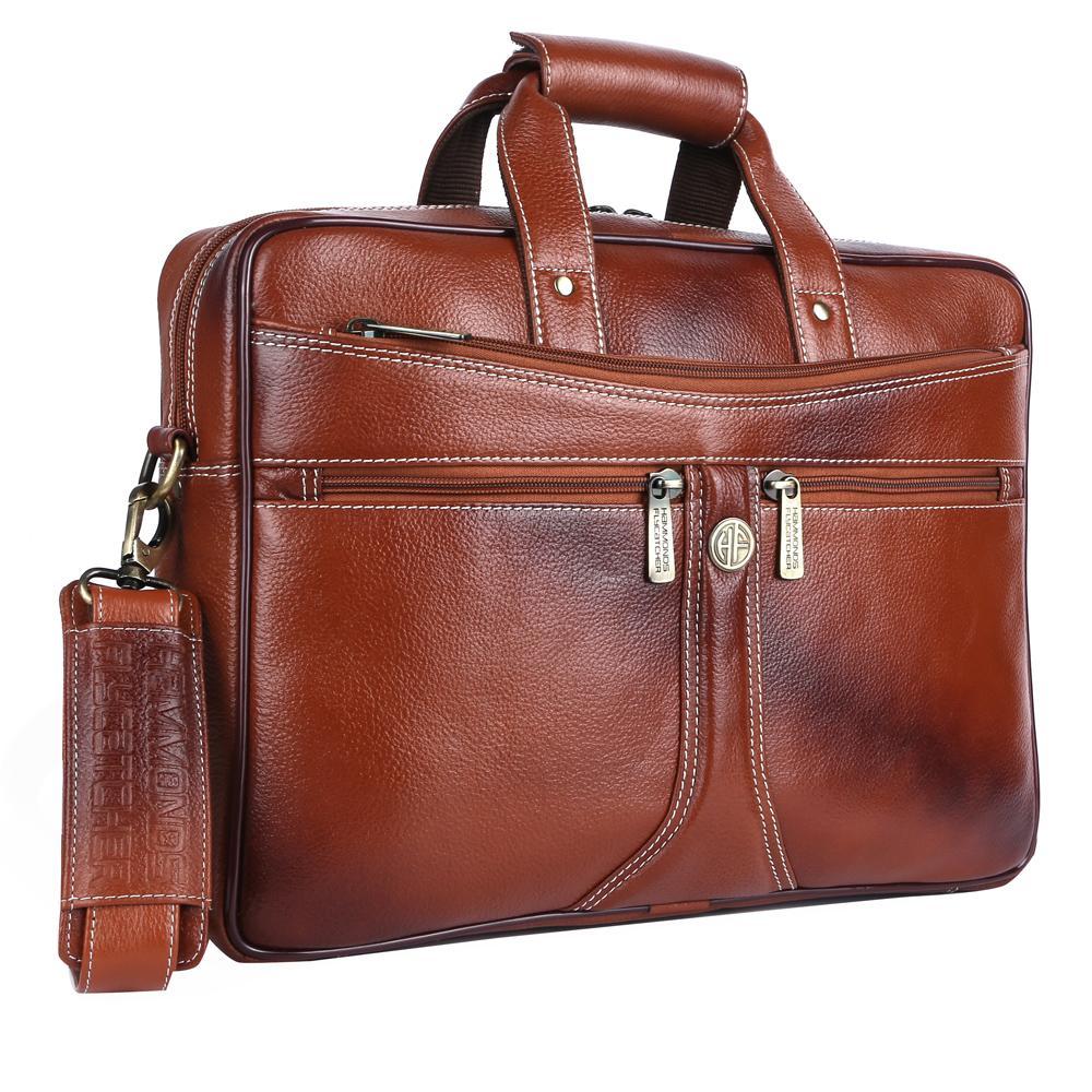 Hammonds Flycatcher Men Leather  Laptop Messenger Bag 