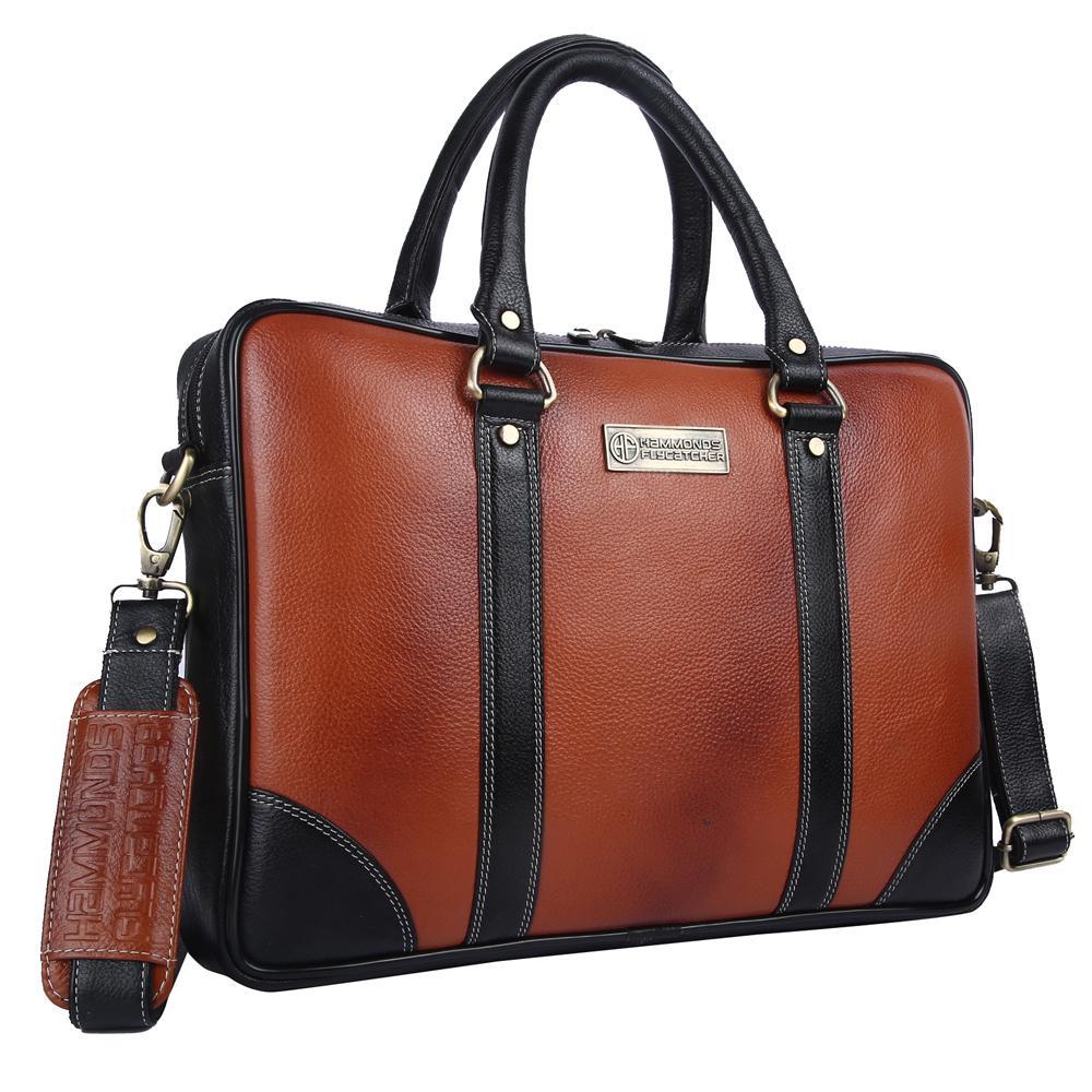 Hammonds Flycatcher Original Leather  Laptop Messenger Bag|Padded Laptop Compartment|Office Bag