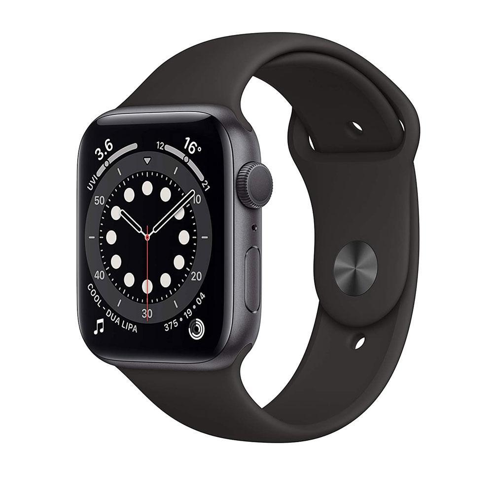 New Apple Watch Series 6 (GPS, 44mm) - Space Grey Aluminium Case with Black Sport Band