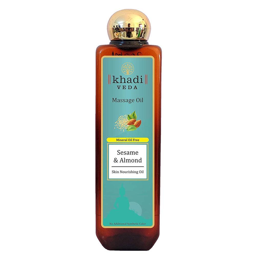 Khadi Veda Almond & Sesame Massage Oil - 200ml.
