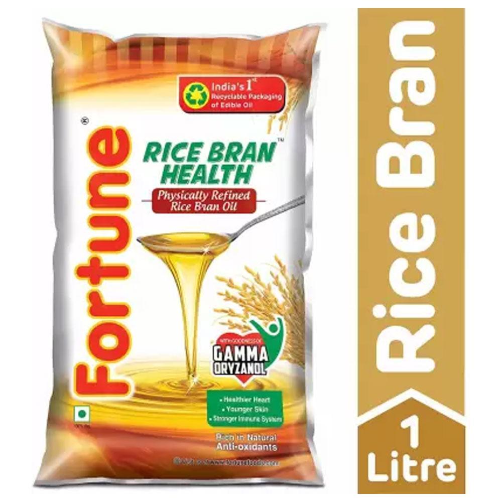 Fortune Rice Bran Oil Pouch, 1 L