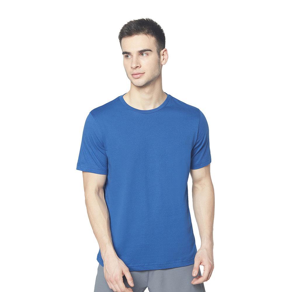 Picot Solid Men Round Neck Tshirt