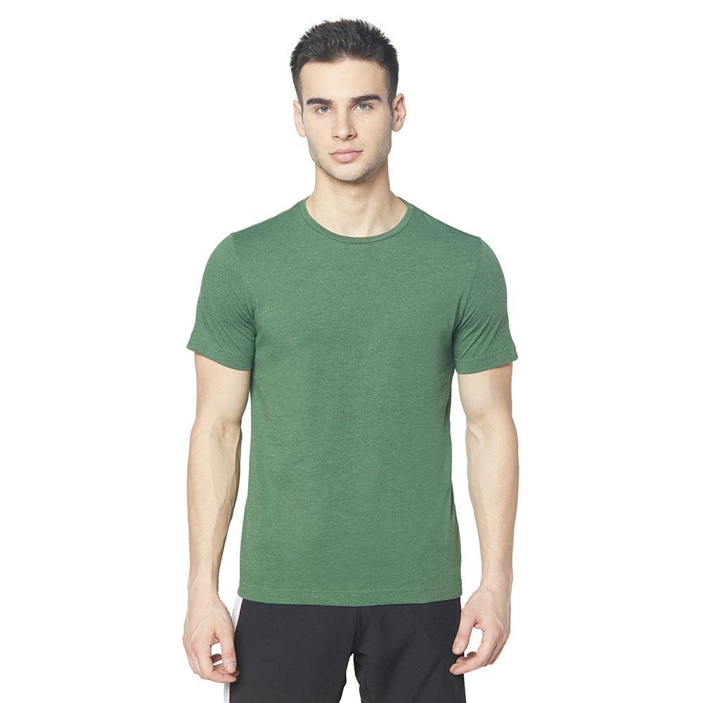 Picot Solid Men Round Neck Tshirt
