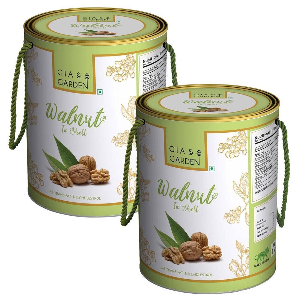 Gaia & Garden California Inshell Walnut 500g - Sabut Akhort (Pack of 2)