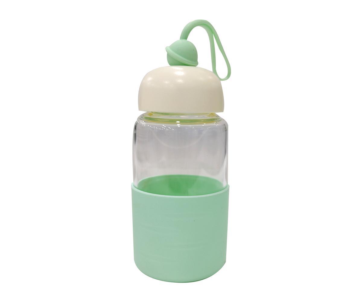 Glass Water Bottle with Carrying Strap  300ML