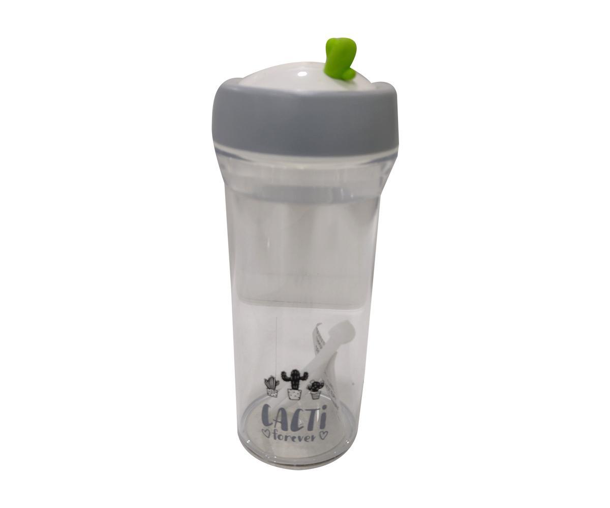 Cactus Pattern Plastic Water Bottle  350ML