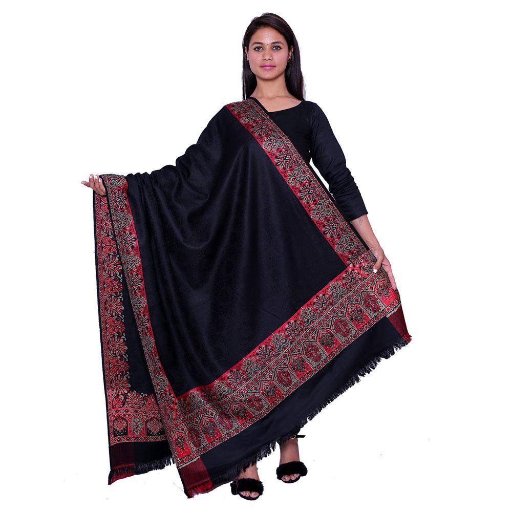 Stolr Women's  Acrylic Black Shawl Wrap for Women Size L40*W80