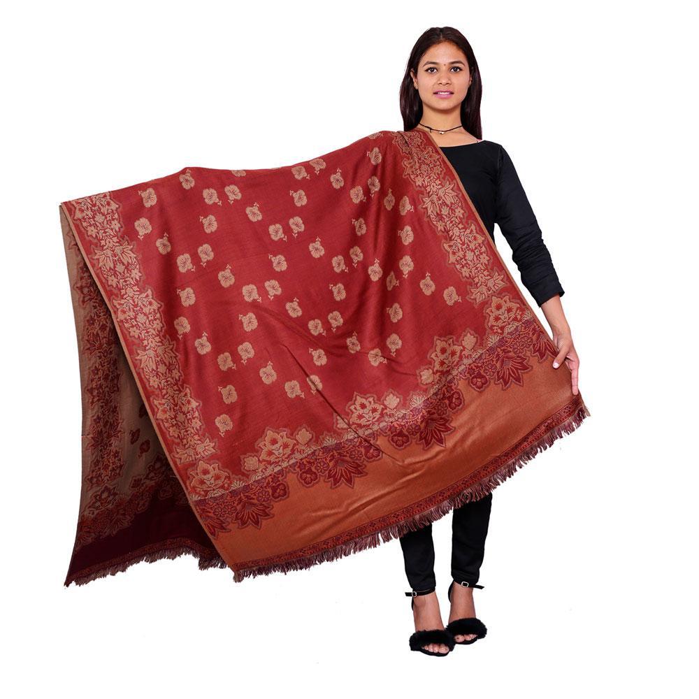 STOLR Women's  Acrylic Brown Shawl/Wrap for Women Size W80*L40