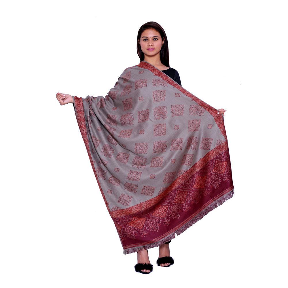 STOLR Women's  Polywool Pink Shawl/Wrap for  Women Size W80*L40