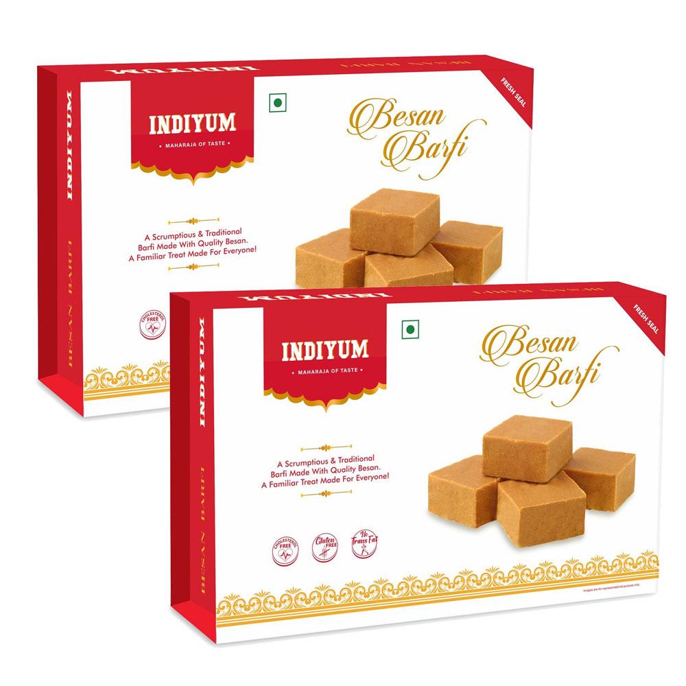 Indiyum Besan Barfi 200g  ( Pack of 2,  Pack of 4 )