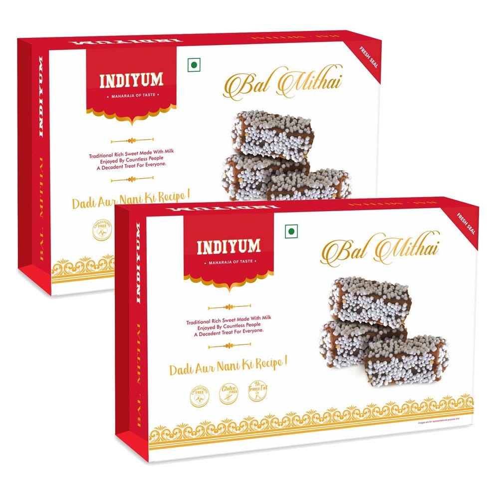Indiyum Bal mithai 200g  ( Pack of 2, Pack of 4 )