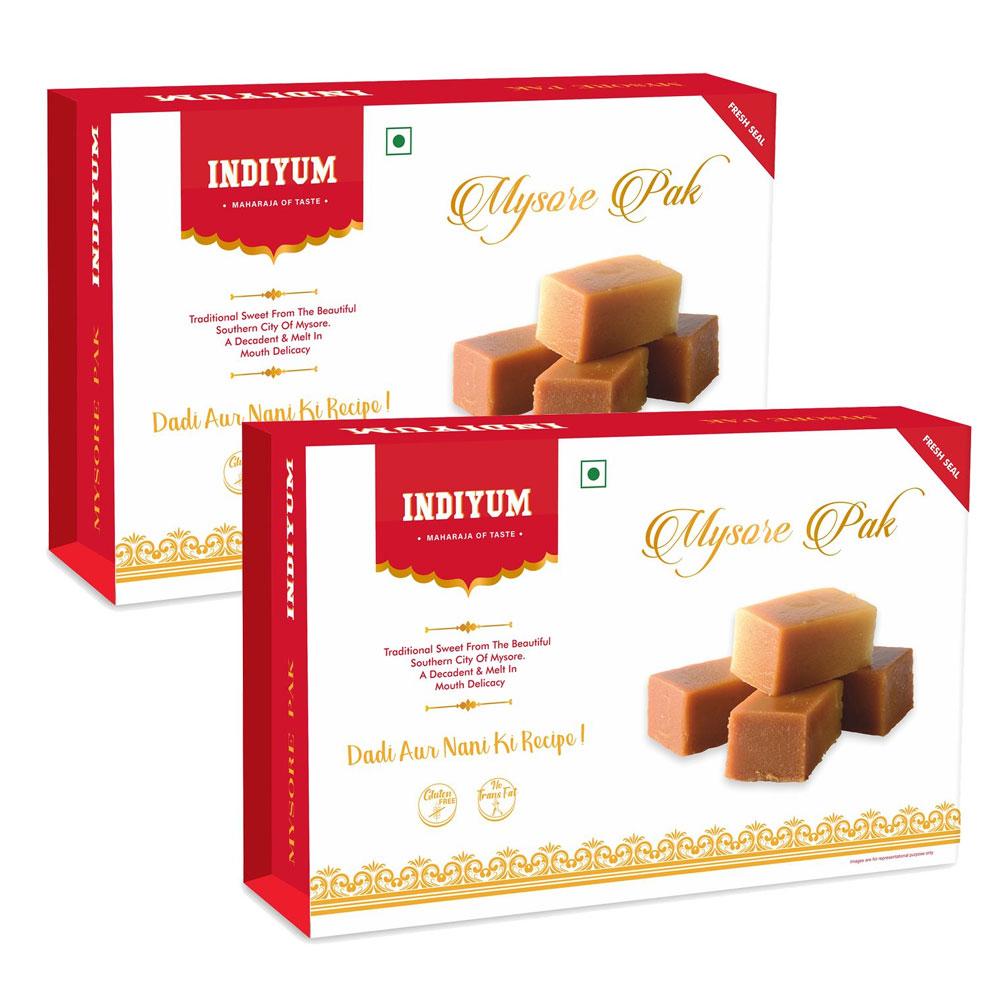 Indiyum Mysore pak 200g  ( Pack of 2, Pack of 4 )